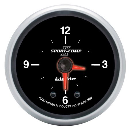 Autometer Sport-Comp II 2 1/16in 12 Hours Digital Stepper Motor Clock