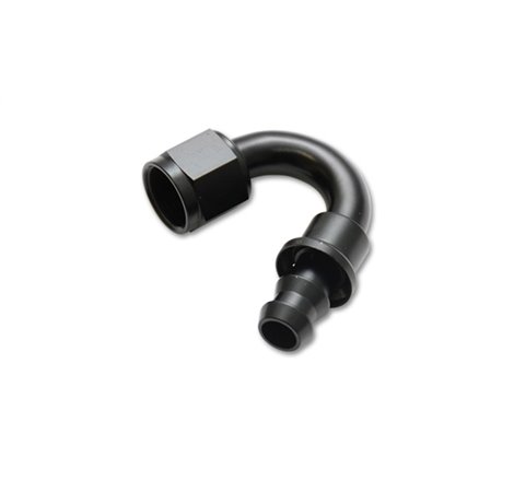 Vibrant -8AN Push-On 150 Deg Hose End Fitting - Aluminum