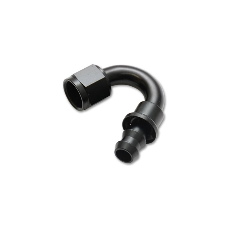 Vibrant -8AN Push-On 150 Deg Hose End Fitting - Aluminum