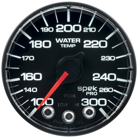 Autometer Spek-Pro 52.4mm 100-300 Deg F Digital Stepper Motor Water Temp Gauge