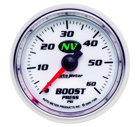 Autometer NV 52mm 0-60 PSI Boost Mechanical Gauge