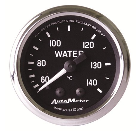 Autometer Cobra 2-1/16 inch 60-140 Deg Celcius Mechanical Water Temperature Gauge