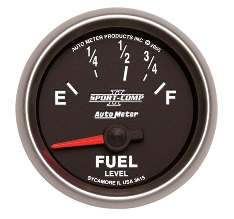 Autometer Sport-Comp II 52mm 73-10 ohms Short Seeep Electronic Fuel Level Gauge