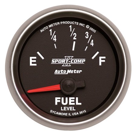 Autometer Sport-Comp II 52mm 73-10 ohms Short Seeep Electronic Fuel Level Gauge