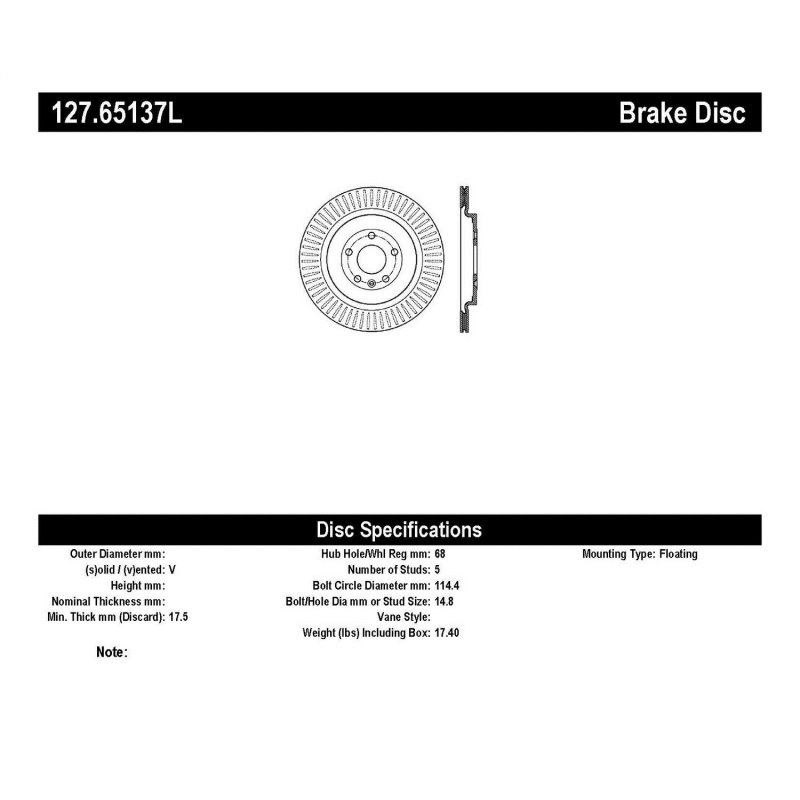 StopTech Slotted & Drilled Sport Brake Rotor