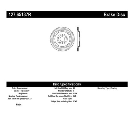 StopTech Slotted & Drilled Sport Brake Rotor