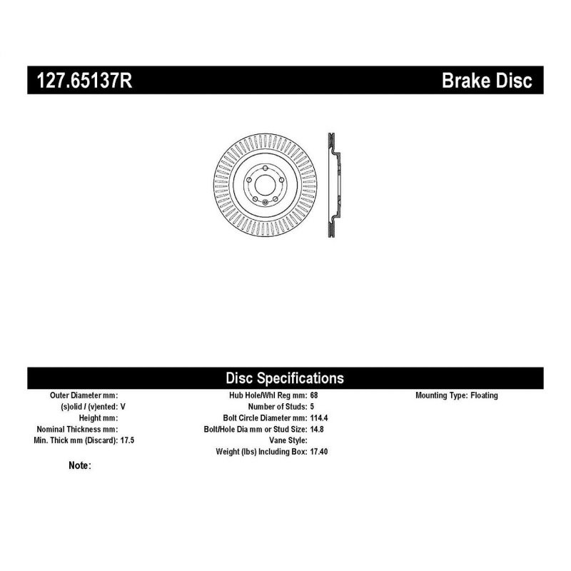 StopTech Slotted & Drilled Sport Brake Rotor