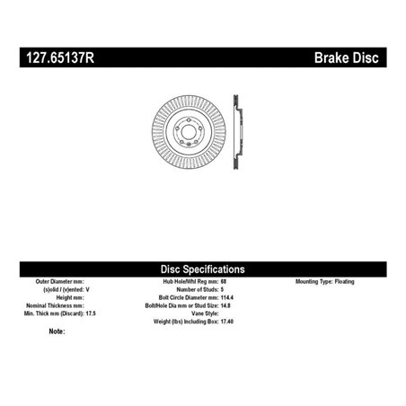 StopTech Slotted & Drilled Sport Brake Rotor