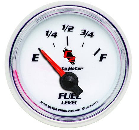 Autometer C2 52mm 240-33 Ohm Short Sweep Electronic Fuel Level Gauge