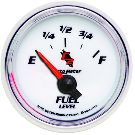 Autometer C2 52mm 240-33 Ohm Short Sweep Electronic Fuel Level Gauge