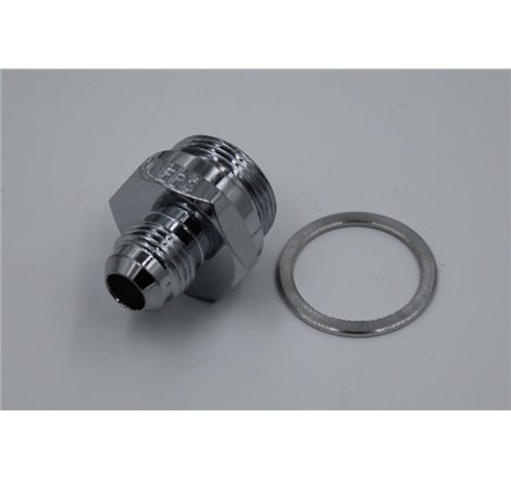 Fragola -6AN x 7/8-20 Male Adapter-Dual Feed - Chrome