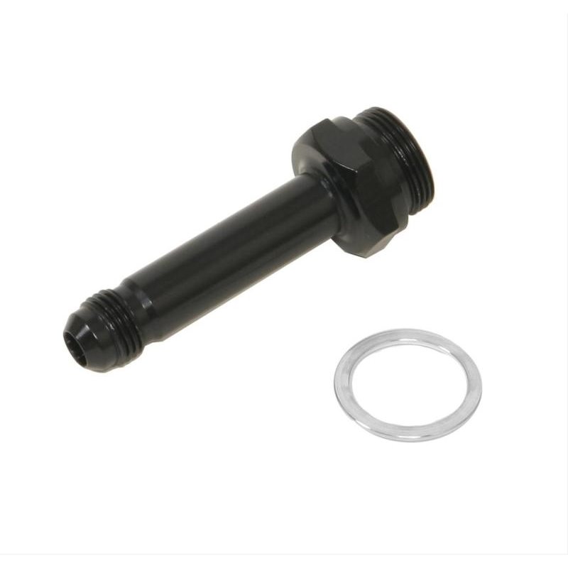 Fragola -6AN x 7/8-20 Carb Adapter Long 3in - Black