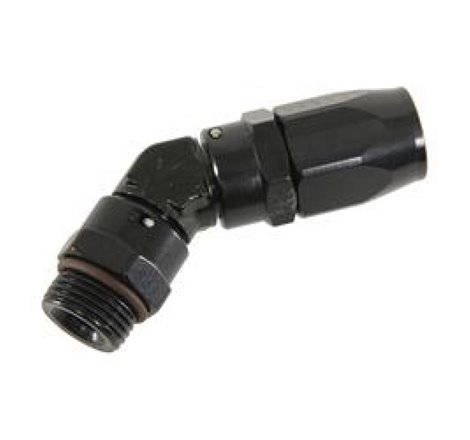 Fragola -16AN x 45 Degree x 1 5/16 - 12 (16) Hose End - Black