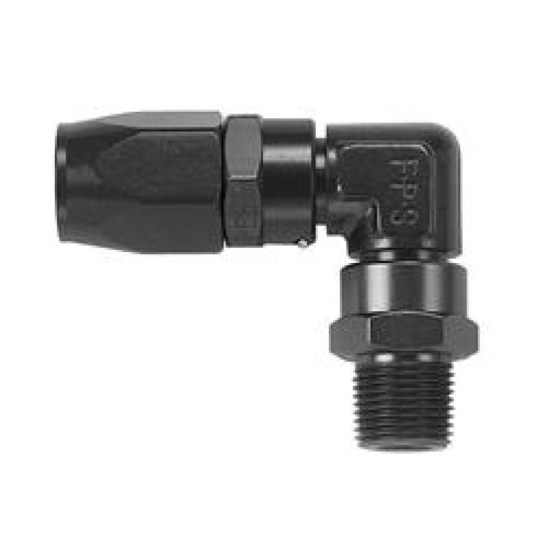 Fragola -10AN x 90 Degree x 7/8-14 (10) Hose End - Black