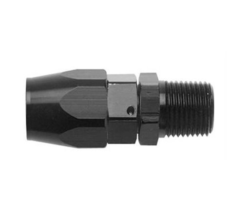 Fragola -6AN Straight Hose End x 1/4 NPT - Black