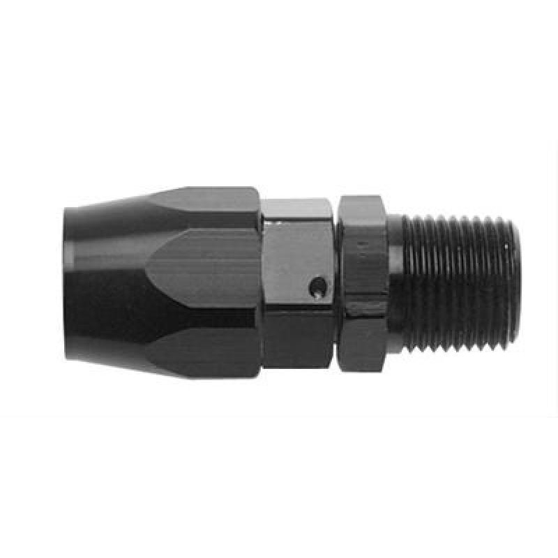 Fragola -6AN Straight Hose End x 1/4 NPT - Black