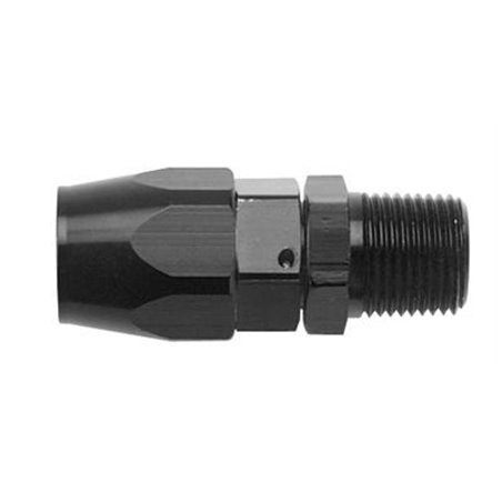 Fragola -6AN Straight Hose End x 1/4 NPT - Black