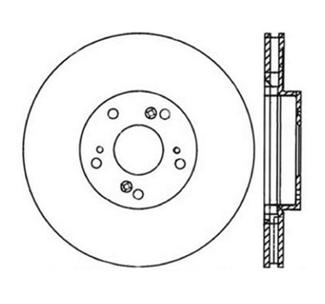 StopTech Power Slot Slotted 06-08 Honda Civic Si Front Left Rotor