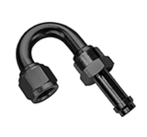 Fragola -8AN 180 Degree EZ Street Hose End Black