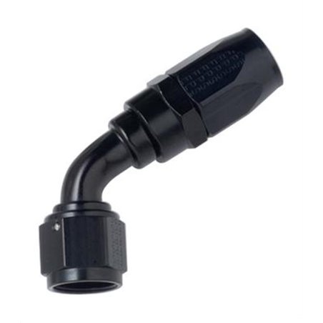 Fragola -6AN x 45 Degree P/S Hose End Aluminum - Black Only