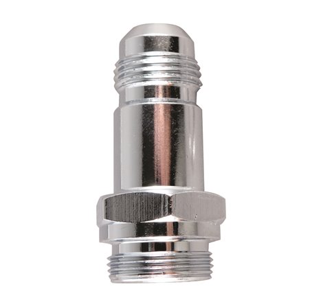 Fragola -8AN x 7/8-20 Male Adapter- Dual Feed - Chrome