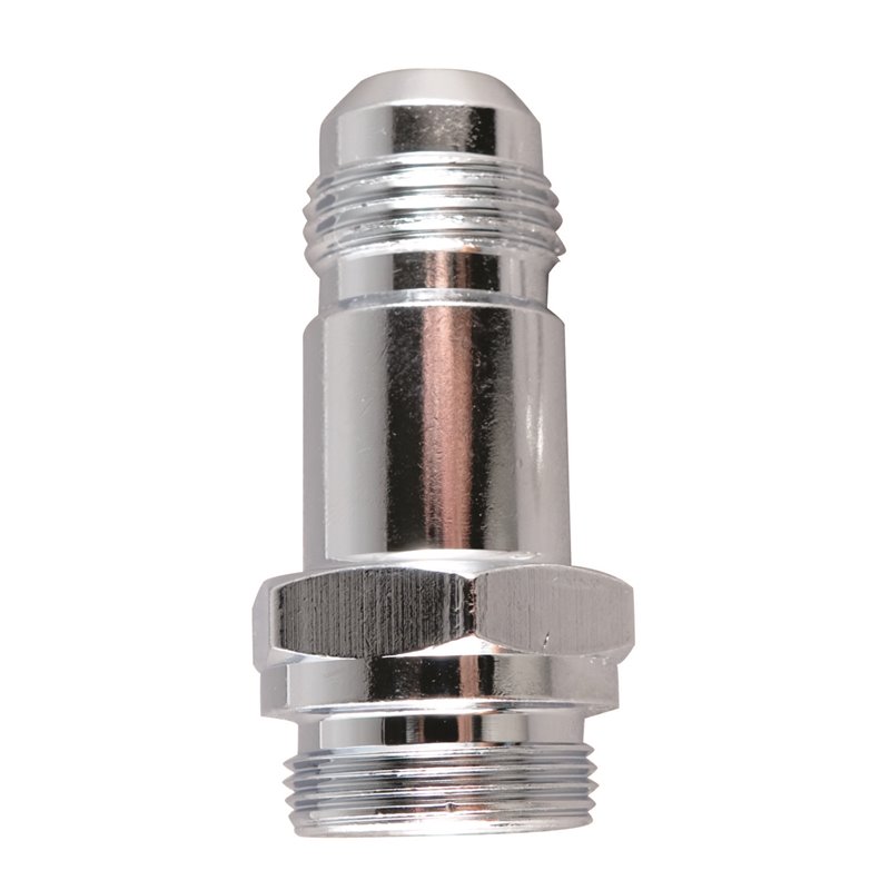 Fragola -8AN x 7/8-20 Male Adapter- Dual Feed - Chrome