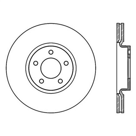 StopTech Power Slot 07-09 Mazdaspeed3 Slotted Left Front Rotor