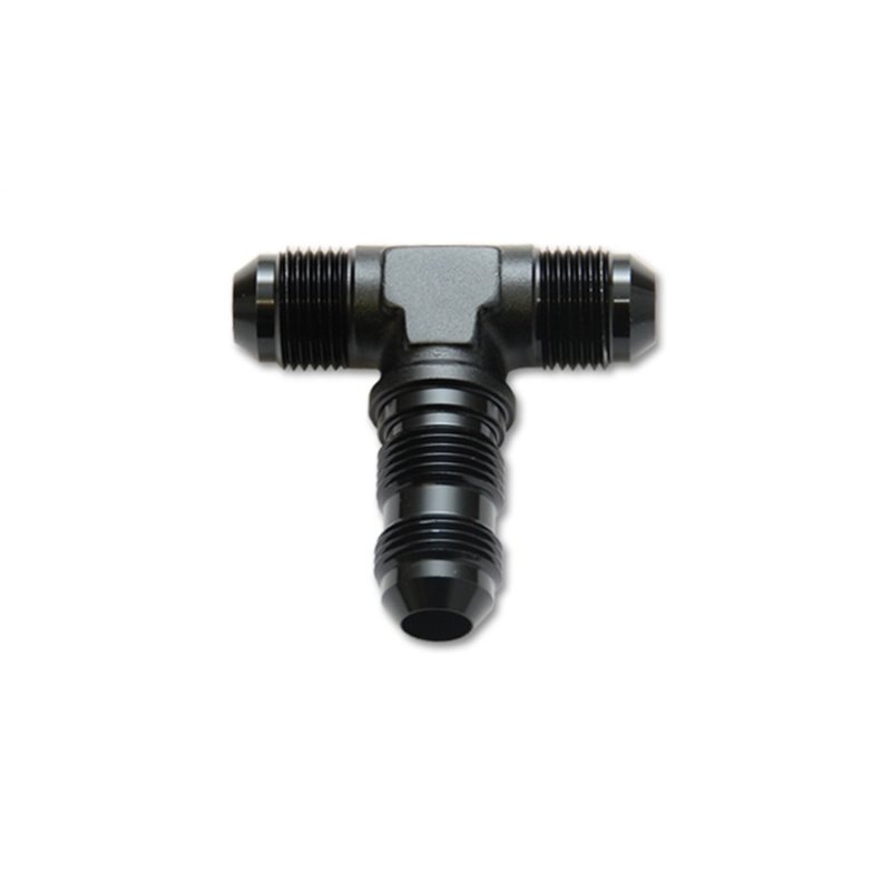 Vibrant -3AN Bulkhead Adapter Tee Fitting - Anodized Black Only