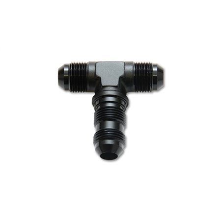 Vibrant -3AN Bulkhead Adapter Tee Fitting - Anodized Black Only