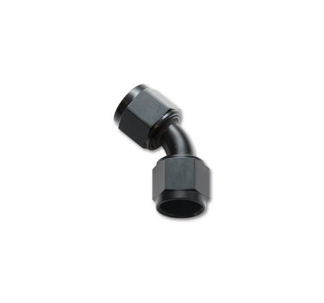 Vibrant -4AN X -4AN Female Flare Swivel 45 Deg Fitting ( AN To AN ) -Anodized Black Only