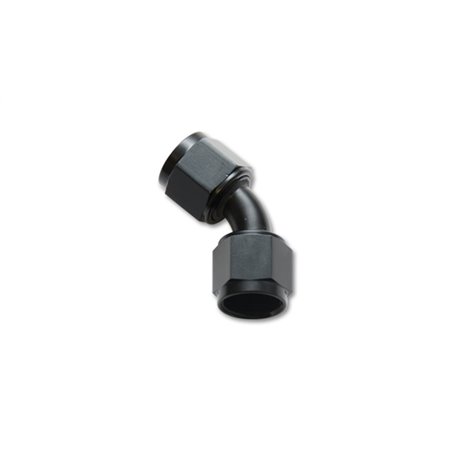 Vibrant -4AN X -4AN Female Flare Swivel 45 Deg Fitting ( AN To AN ) -Anodized Black Only