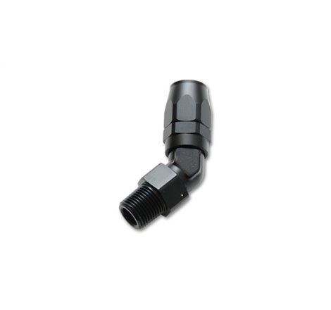 Vibrant -12AN Male NPT 45Degree Hose End Fitting - 1/2 NPT