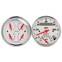 Autometer Arctic White 3-3/8 Quad Gauge and Tach/Speedo Combo