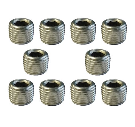 Torque Solution Stainless Steel 1/8 in NPT Plug: Universal 10 Pack