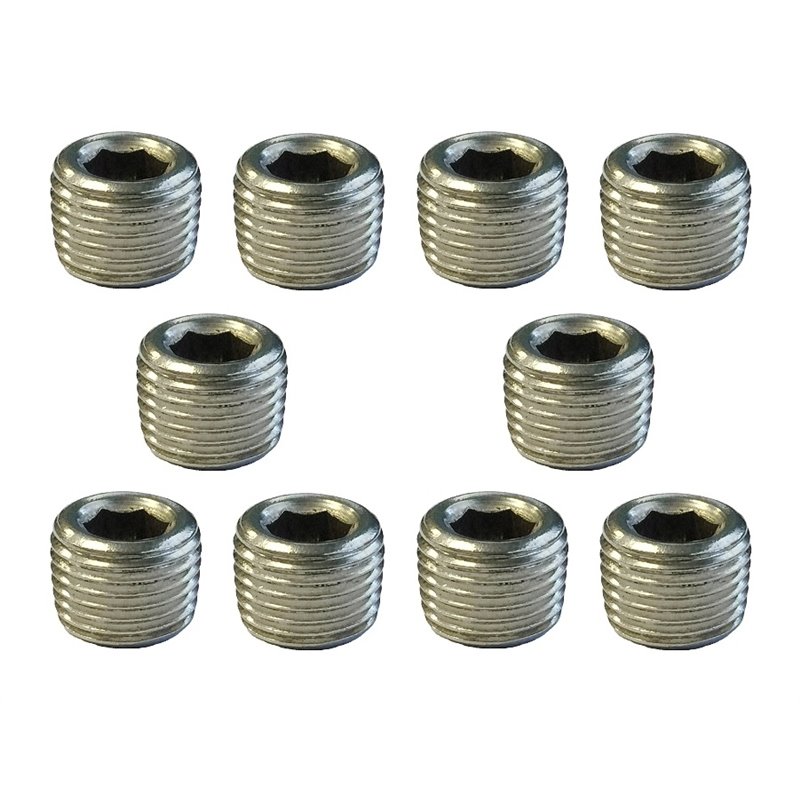 Torque Solution Stainless Steel 1/8 in NPT Plug: Universal 10 Pack