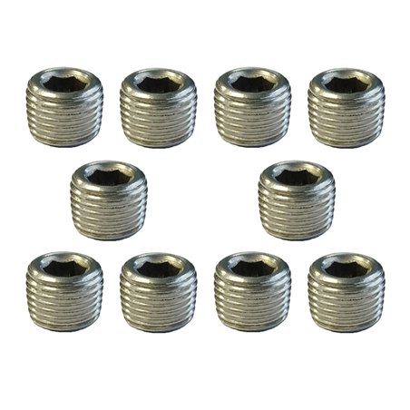 Torque Solution Stainless Steel 1/8 in NPT Plug: Universal 10 Pack