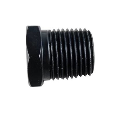 Fragola 1/8 Male Hex Pipe Plug - Black