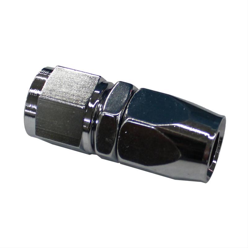 Fragola -12AN Straight Pro-Flow Hose End Chrome