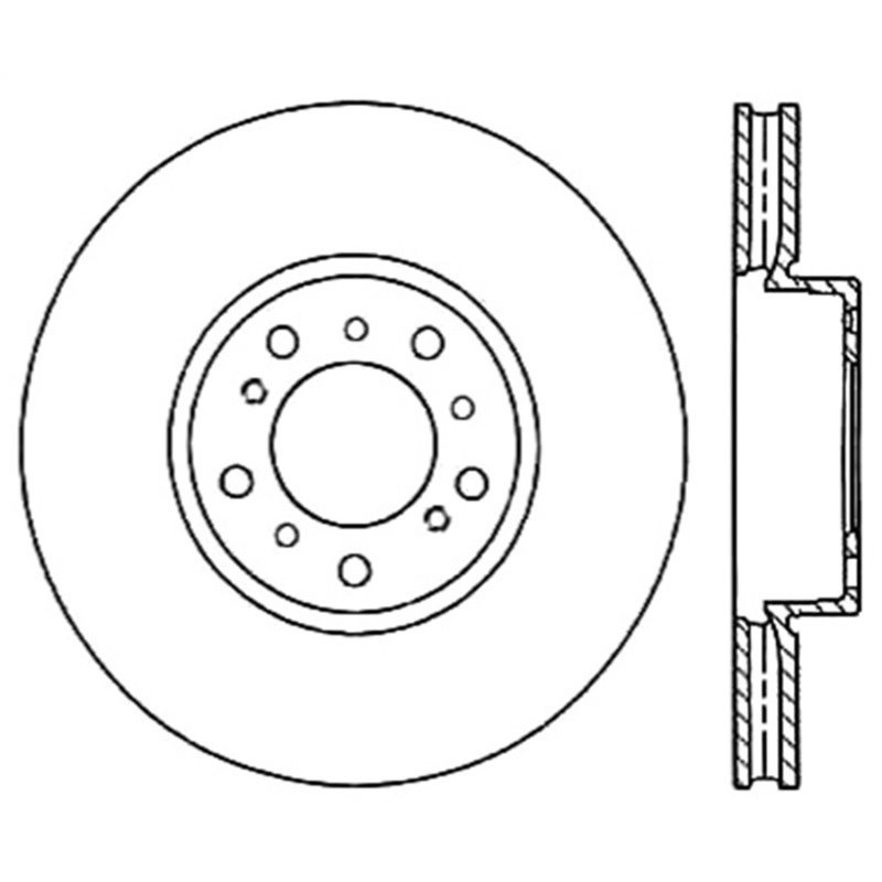 StopTech Power Slot BMW (E46) Front Right Slotted Cryo Rotor