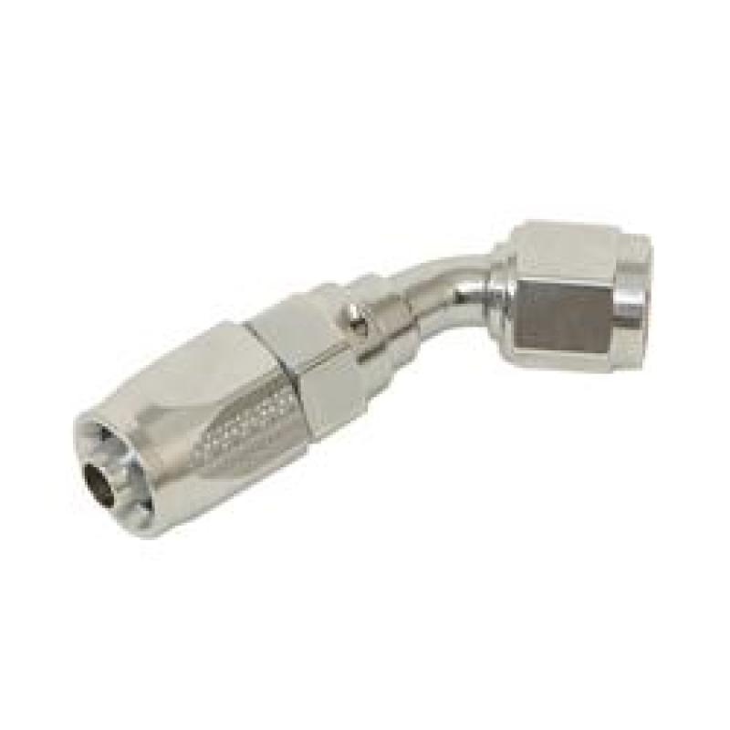 Fragola -10AN x 45 Degree Pro-Flow Hose End Chrome