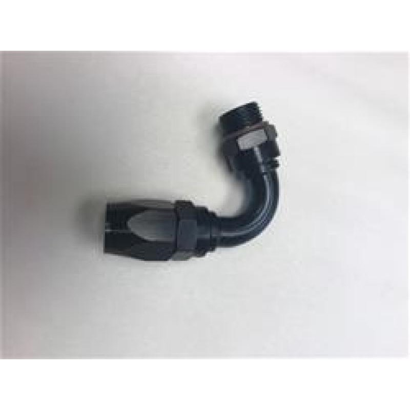 Fragola -12AN Male Rad. Fitting x 120 Degree Pro-Flow Hose End - Black