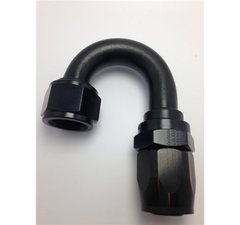 Fragola -12AN x 180 Degree Pro-Flow Hose End - Black