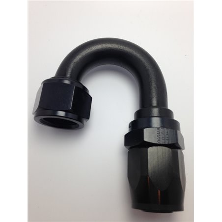 Fragola -12AN x 180 Degree Pro-Flow Hose End - Black