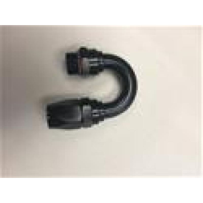 Fragola -12AN Male Rad. Fitting x 180 Degree Pro-Flow Hose End - Black