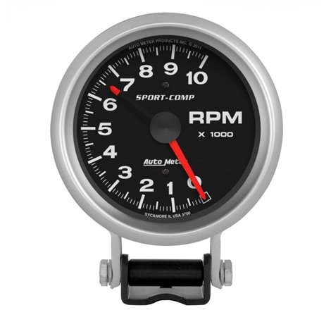 Autometer Standard 3-3/4in 10,000 RPM Pedestal Mount Tachometer Sport Comp