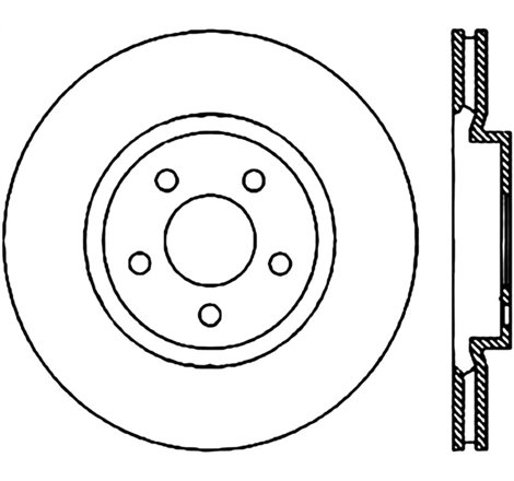 StopTech Power Slot 05 Chrysler 300C 5.7L V8 w/ Vented Rear Disc Front Left Cryo Slotted Rotor