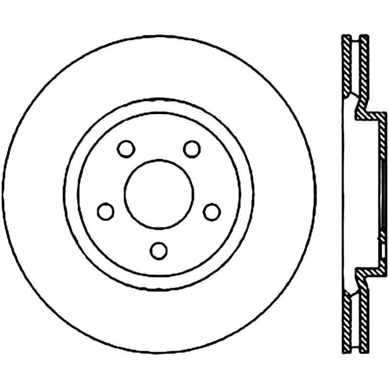 StopTech Power Slot 05 Chrysler 300C 5.7L V8 w/ Vented Rear Disc Front Left Cryo Slotted Rotor