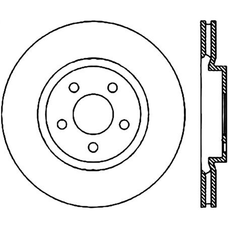 StopTech Power Slot 05 Chrysler 300C 5.7L V8 w/ Vented Rear Disc Front Left Cryo Slotted Rotor