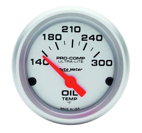 Autometer Ultra-Lite 52mm 140-300 Deg F Electronic Oil Temperature Gauge