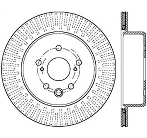 StopTech 13-14 Lexus GS300/350/400/430 Slotted Sport Rear Right Brake Rotor